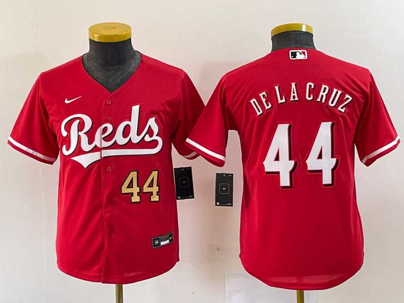 Youth Cincinnati Reds #44 Elly De La Cruz Number Red Cool Base Stitched Baseball Jersey1,We sell and wholesale Youth Cincinnati Reds #44 Elly De La Cruz Number Red Cool Base Stitched Baseball Jersey1 on line form chian!